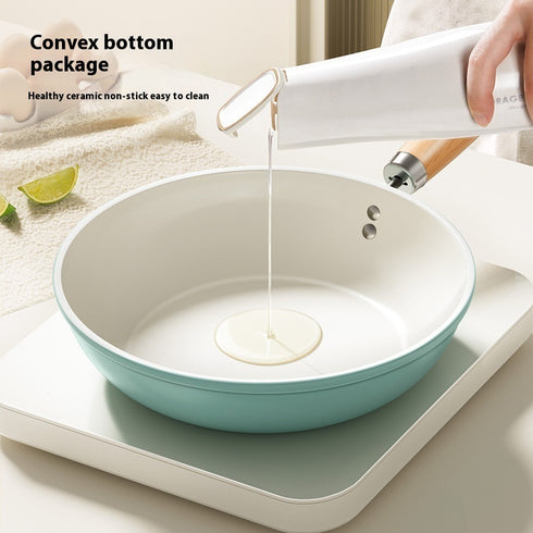 Autumn Wave Blue Ceramic Frying Pan Household Non-stick Pan
